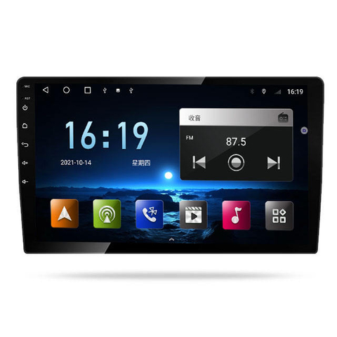 Carro android 10 9.0 rádio automático 9 10 Polegada 2gb 4gb ram 64gb tela rádio dsp carro multimídia corpo fino ips coche dvd