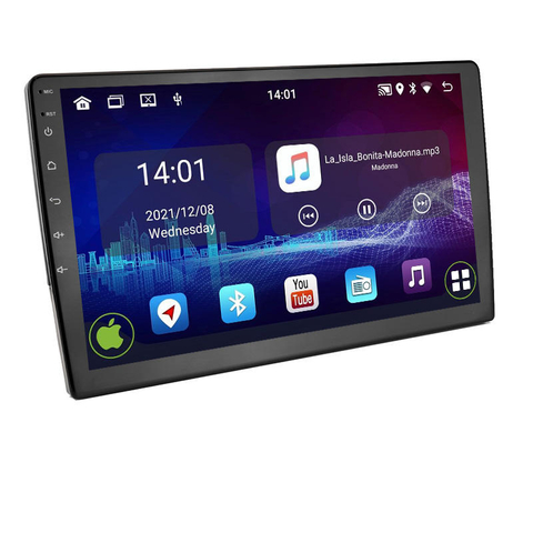 Sistema de rádio multimídia para carro, 10.1 polegadas, android 10.0, 8 núcleos, com navegação gps, para reprodutor de vídeo de carro universal