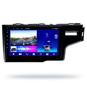 Nova chegada android 10 toque completo 2.5d 10.1 Polegada tela ips dividida sistema multimídia rádio do carro para honda fit jazz 2013-2020