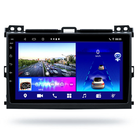 9 Polegada sistema multimídia carro android 10.0 dvd player tela de toque para toyota land cruiser 2002 2009 dsp gps naxigation áudio do carro