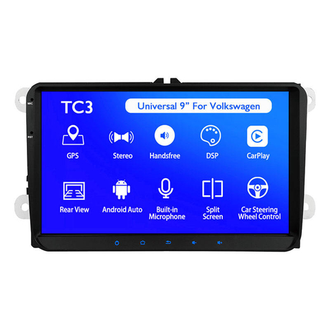 9 Polegada nova tela de toque android rádio auto wifi android grande tela navegação máquina integrada navegação gps para volkswagen