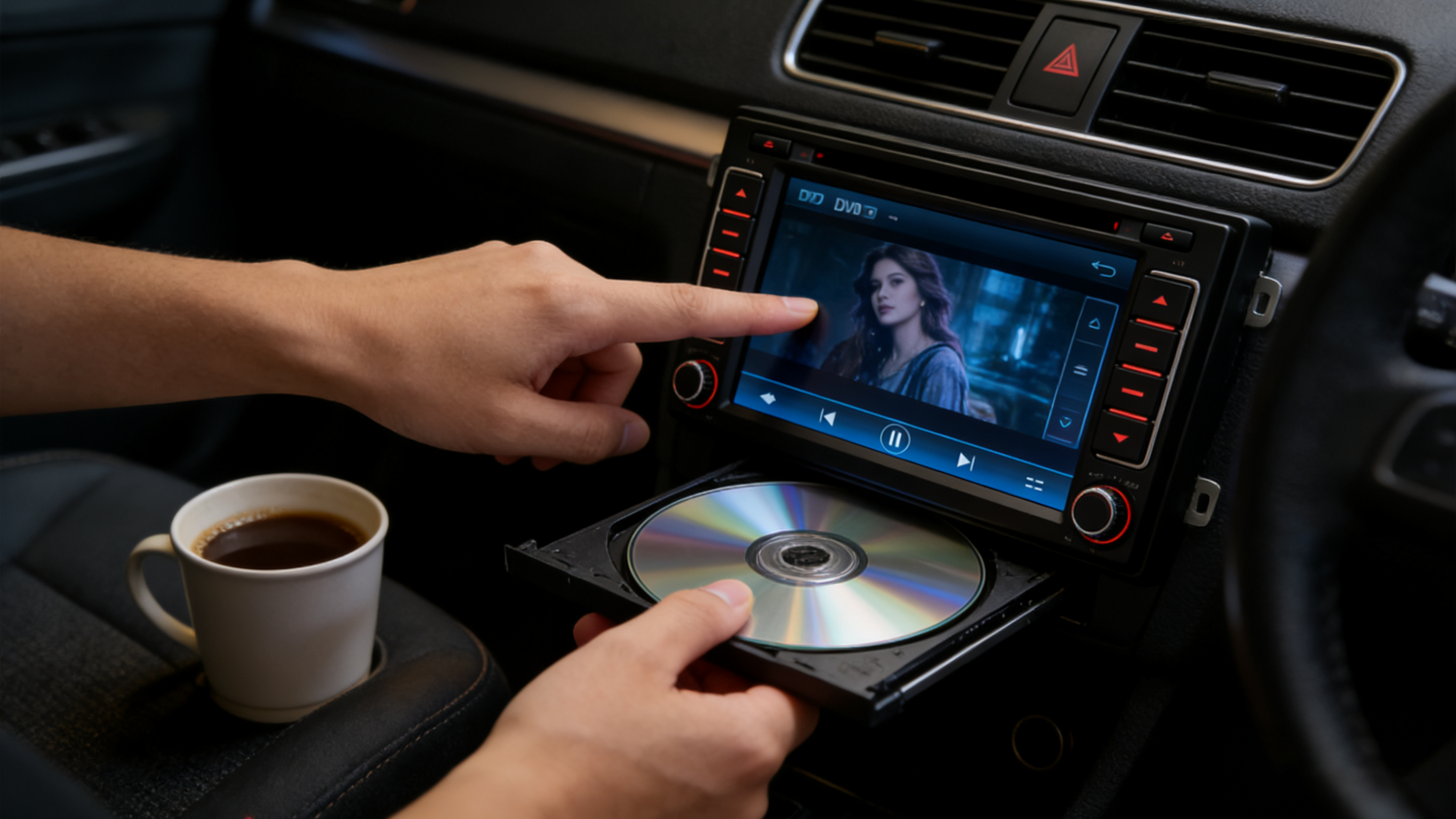 toque est&eacute;reo do carro mp5 dvd