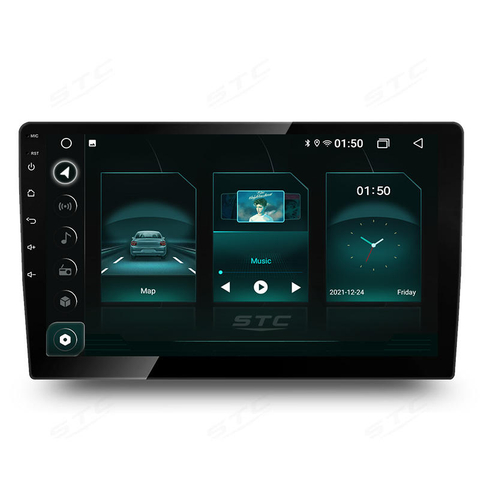 Automóvel Android 10 reprodutor multimídia de DVD para carro com tela de toque de 10,1 polegadas