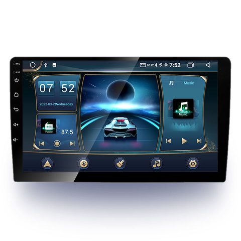 Estéreo do carro fábrica atacado transporte da gota android 10.0 áudio do carro quad core 1gb 16gb 7 Polegada 2 din rádio do carro android