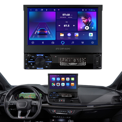 1 + 16/2 + 32 1 Din Android Car Radio Auto Radio 7 'Tela de toque retrátil GPS Wifi BT FM RDS AUX Stereo Auto Radio