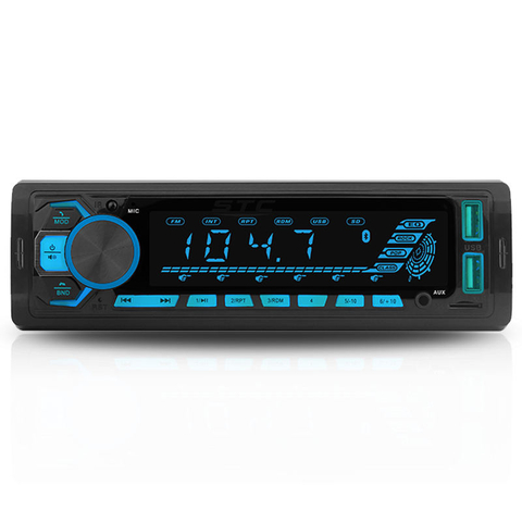 Receptor de carro STC Mp3 1 Din LCD tela estéreo para carro com DSP 12V Rc controle de voz rádio para carro