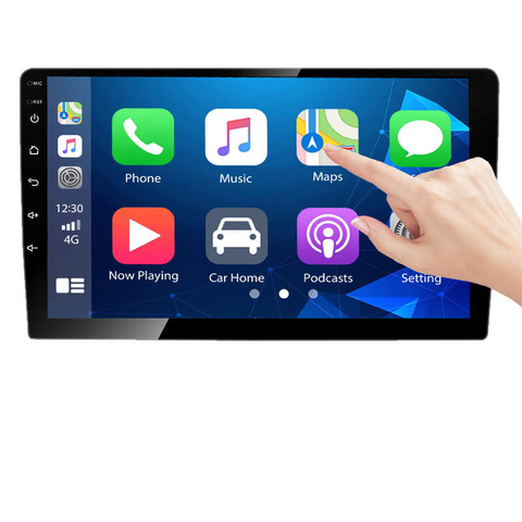 Ips + 2.5d 2gb + 32gb 360 câmera com fio carplay tema on-line 48 banda eq 10 Polegada android tela de toque carro dvd player auto eletrônica