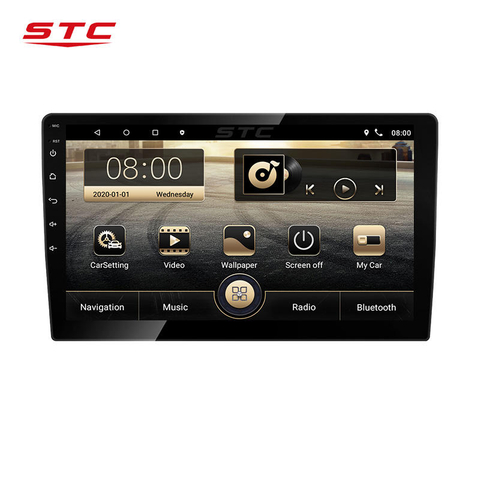 Android navegação 9 polegada único lingote máquina universal controle central grande tela frontal e traseira shake head carro navi