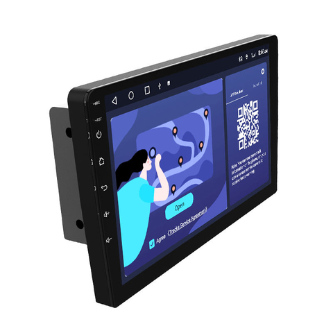 Rádio automotivo universal android 10.0, tela sensível ao toque de 9 polegadas, 4 + 64g, unidade principal, sistema multimídia estéreo automotivo universal