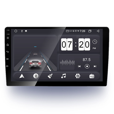 Rádio automotivo, 2 din, android 7 ', tela sensível ao toque hd, display digital, bt, fm, usb, rádio automotivo, amplificador multimídia, áudio do carro