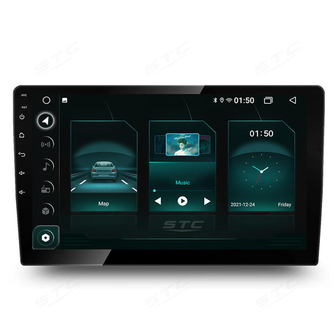 STC Android 11 2 + 32 GB Double Din Car Stereo 2.5D Touch Screen Navegação GPS Android 7 Polegadas Rádio para carro