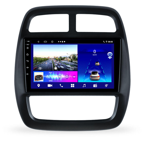 Dvd player de painel de 9 espaços para renault kwid 2015 2019, sistema multimídia duplo din, tela sensível ao toque, navegação gps, áudio para carro